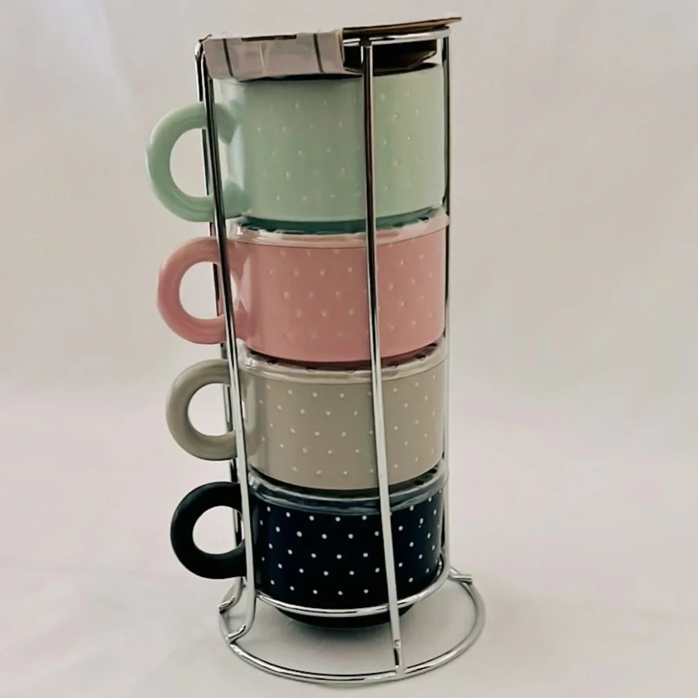 Sheffield Home / 4~Espresso Mugs With Holder - Picture 7 of 7